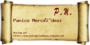 Panics Mercédesz névjegykártya